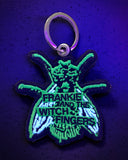 Frankie Embroidered Fly Keychains (Glow-in-the-Dark)