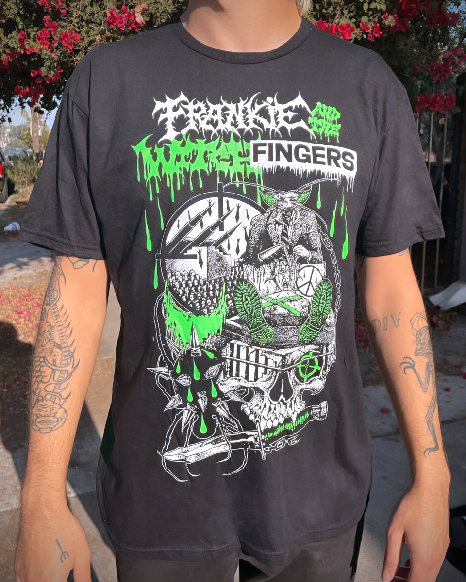 Frankie Moan Suffer Black, White, & Green Tee by Ezra Syahdian
