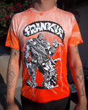 Frankie Double Warrior Color Bleach Drip Tee by riot1394