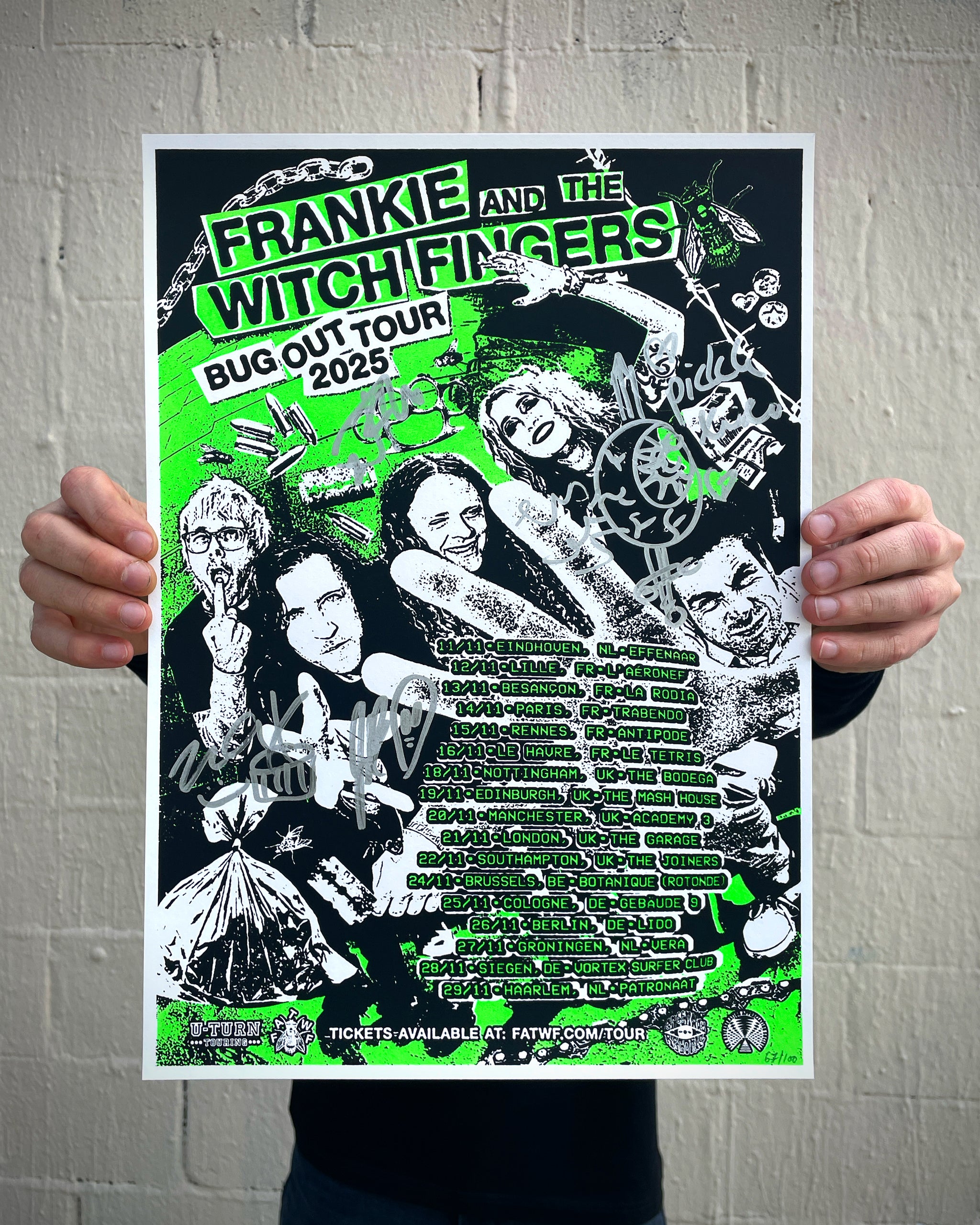 Frankie Signed European Tour Poster November 2025 (Screen Print