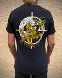 Frankie Moan Suffer Black + Gold Tee by Ezra Syahdian