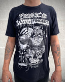 Frankie Moan Suffer Black + White Discharge Tee by Ezra Syahdian