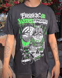 Frankie Moan Suffer Black, White, & Green Tee by Ezra Syahdian