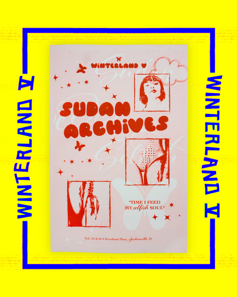 Winterland Sudan Archives Risograph Poster